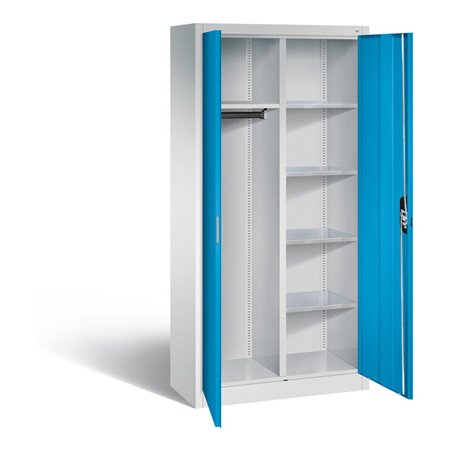 C+P Akten-/Garderobenschrank Acurado, H1950xB930xT400mm, Front Lichtblau, Korpus Lichtgrau (8920-312)