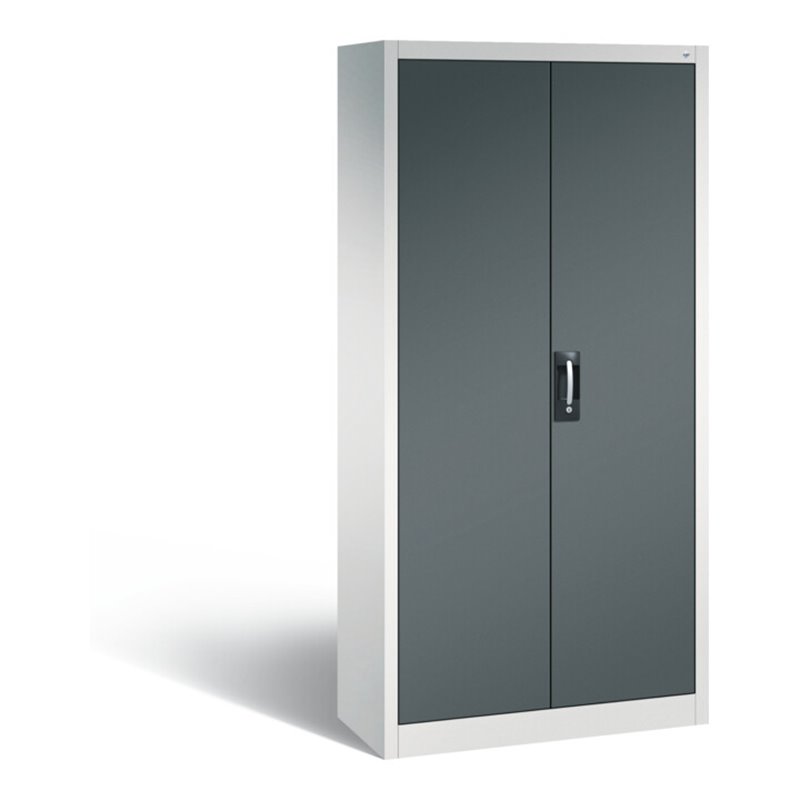 C+P Akten-/Garderobenschrank Acurado, H1950xB930xT400mm, Front Anthrazitgrau, Korpus Lichtgrau (8920-312)