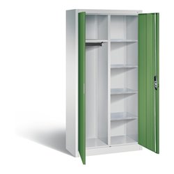 C+P Akten-/Garderobenschrank Acurado, H1950xB930xT400mm, Front Resedagrün, Korpus Lichtgrau (8920-312)