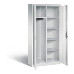 C+P Akten-/Garderobenschrank Acurado, H1950xB930xT400mm, Front Lichtgrau, Korpus Lichtgrau (8920-312)