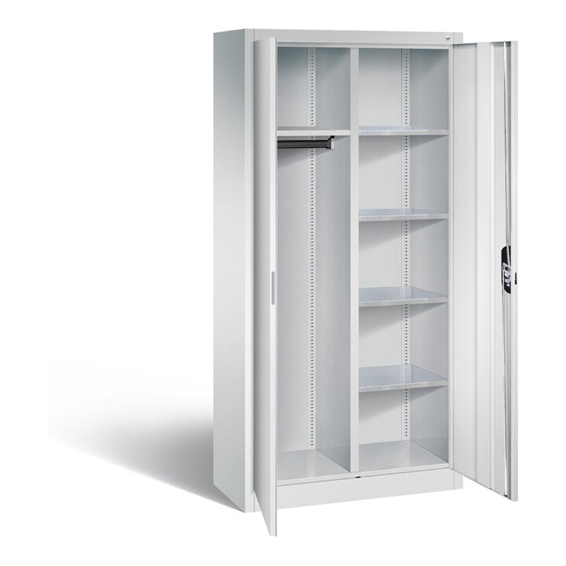 C+P Akten-/Garderobenschrank Acurado, H1950xB930xT400mm, Front Lichtgrau, Korpus Lichtgrau (8920-312)