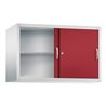 C+P Aufsatzschrank Acurado, H790xB1200xT500mm, Front Rubinrot, Korpus Lichtgrau (2055-09)