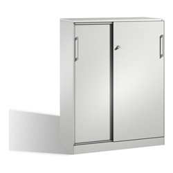 C+P Schiebetürenschrank Asisto, H1310xB1000xT435mm, Front Lichtgrau, Korpus Lichtgrau