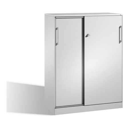 C+P Schiebetürenschrank Asisto, H1310xB1000xT435mm, Front Lichtgrau, Korpus Lichtgrau