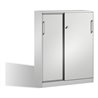 C+P Schiebetürenschrank Asisto, H1310xB1000xT435mm, Front Lichtgrau, Korpus Lichtgrau