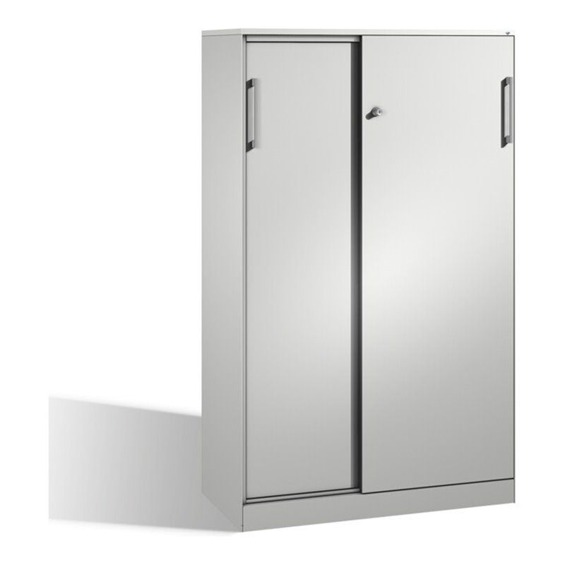 C+P Schiebetürenschrank Asisto, H1635xB1000xT435mm, Front Lichtgrau, Korpus Lichtgrau
