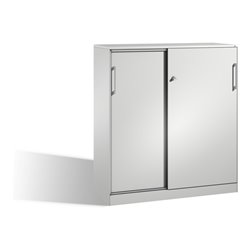 C+P Schiebetürenschrank Asisto, H1310xB1200xT435mm, Front Lichtgrau, Korpus Lichtgrau