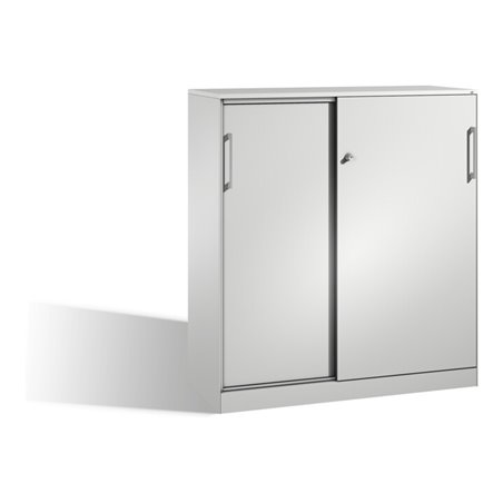 C+P Schiebetürenschrank Asisto, H1310xB1200xT435mm, Front Lichtgrau, Korpus Lichtgrau
