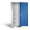 C+P Schiebetürenschrank Acurado, H1950xB1200xT500mm, Front Enzianblau, Korpus Lichtgrau (2050-60)