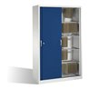 C+P Schiebetürenschrank Acurado, H1950xB1200xT500mm, Front Enzianblau, Korpus Lichtgrau (2050-60)