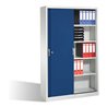C+P Schiebetürenschrank Acurado, H1950xB1200xT400mm, Front Enzianblau, Korpus Lichtgrau (2040-00)