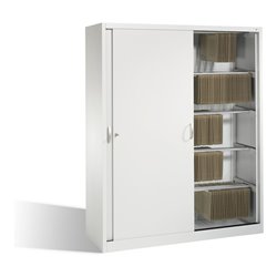 C+P Schiebetürenschrank Acurado, H1950xB1600xT500mm, Front Lichtgrau, Korpus Lichtgrau (2150-60)