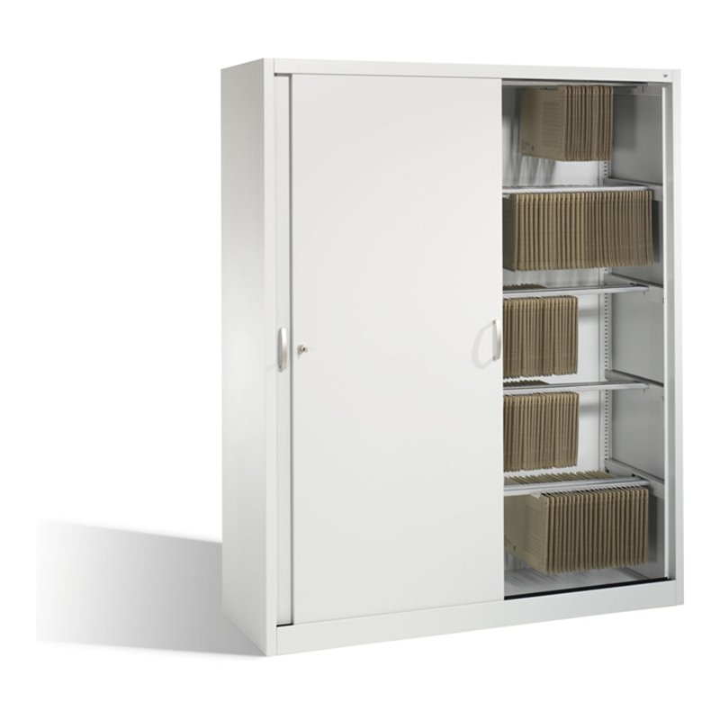 C+P Schiebetürenschrank Acurado, H1950xB1600xT500mm, Front Lichtgrau, Korpus Lichtgrau (2150-60)