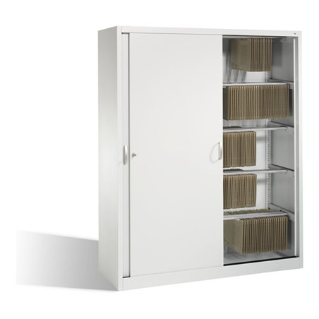 C+P Schiebetürenschrank Acurado, H1950xB1600xT500mm, Front Lichtgrau, Korpus Lichtgrau (2150-60)