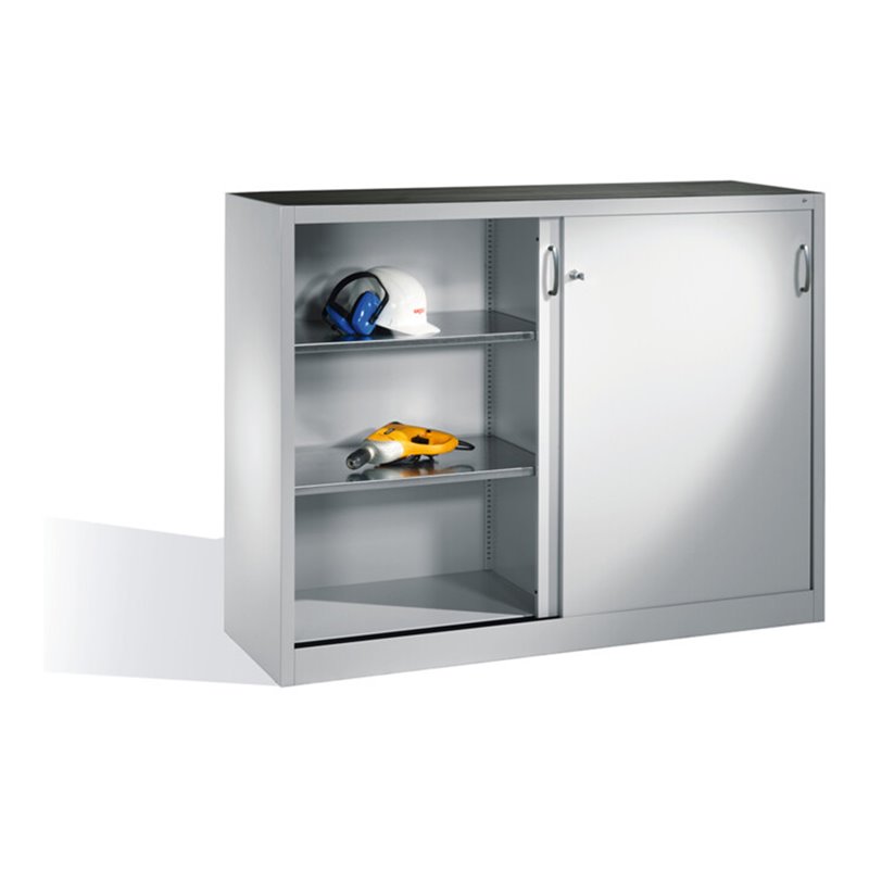 C+P Schiebetürenschrank Acurado, H1200xB1600xT400mm, Front Lichtgrau, Korpus Lichtgrau (2147-09)