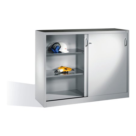 C+P Schiebetürenschrank Acurado, H1200xB1600xT400mm, Front Lichtgrau, Korpus Lichtgrau (2147-09)