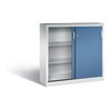 C+P Schiebetürenschrank Acurado, H1200xB1200xT400mm, Front Fernblau, Korpus Lichtgrau (2047-09)