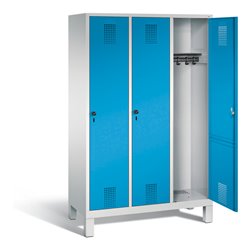C+P Garderobenschrank Evolo, H1850xB1200xT500mm, Front Lichtblau, Korpus Lichtgrau (48010-32)