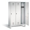 C+P Garderobenschrank Evolo, H1850xB1200xT500mm, Front Lichtgrau, Korpus Lichtgrau (48010-32)