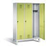C+P Garderobenschrank Evolo, H1850xB1200xT500mm, Front Viridingrün, Korpus Lichtgrau (48010-32)