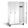 C+P Garderobenschrank Evolo, H1850xB1200xT500mm, Front Dekor Weiß, Korpus Verkehrsweiß (48010-32)