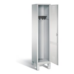 C+P Garderobenschrank Evolo, H1850xB420xT500mm, Front Lichtgrau, Korpus Lichtgrau (48010-12)