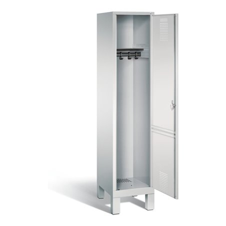 C+P Garderobenschrank Evolo, H1850xB420xT500mm, Front Lichtgrau, Korpus Lichtgrau (48010-12)