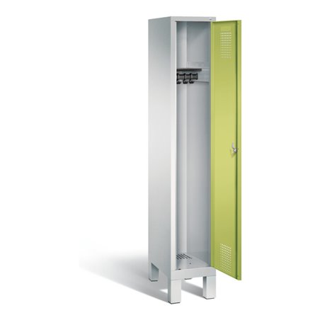C+P Garderobenschrank Evolo, H1850xB320xT500mm, Front Viridingrün, Korpus Lichtgrau (48010-10)
