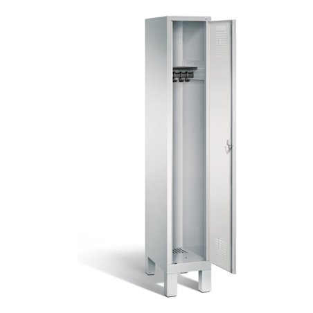 C+P Garderobenschrank Evolo, H1850xB320xT500mm, Front Lichtgrau, Korpus Lichtgrau (48010-10)