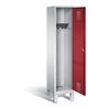 C+P Garderobenschrank Evolo, H1850xB420xT500mm, Front Rubinrot, Korpus Lichtgrau (48010-12)