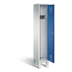C+P Garderobenschrank Evolo, H1850xB320xT500mm, Front Enzianblau, Korpus Lichtgrau (48010-10)