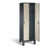 C+P Garderobenschrank Evolo, H1850xB610xT500mm, Front Dekor Sen-Esche, Korpus Anthrazitgrau (48010-20)