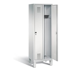 C+P Garderobenschrank Evolo, H1850xB610xT500mm, Front Lichtgrau, Korpus Lichtgrau (48010-20)