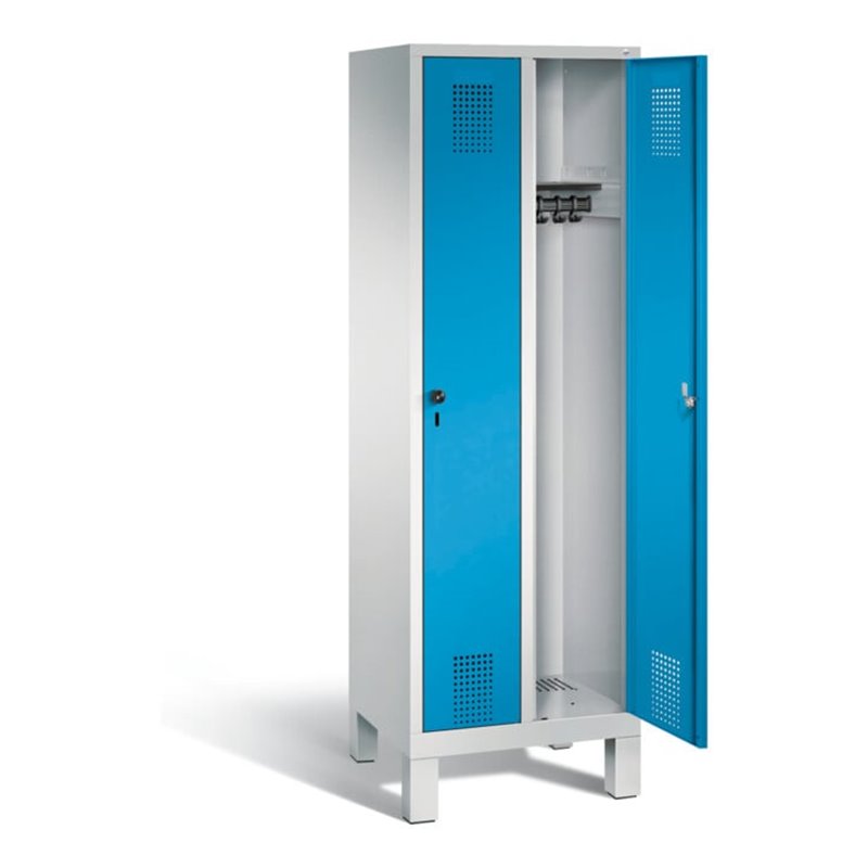 C+P Garderobenschrank Evolo, H1850xB610xT500mm, Front Lichtblau, Korpus Lichtgrau (48010-20)