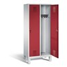 C+P Garderobenschrank Evolo, H1850xB810xT500mm, Front Rubinrot, Korpus Lichtgrau (48010-22)