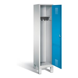 C+P Garderobenschrank Evolo, H1850xB420xT500mm, Front Lichtblau, Korpus Lichtgrau (48010-12)