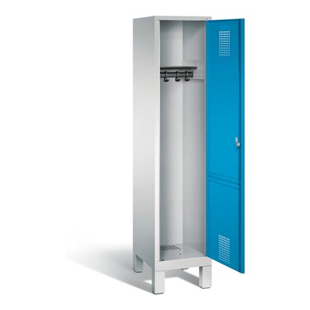 C+P Garderobenschrank Evolo, H1850xB420xT500mm, Front Lichtblau, Korpus Lichtgrau (48010-12)