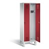 C+P Garderobenschrank Evolo, H1850xB610xT500mm, Front Rubinrot, Korpus Lichtgrau (48010-20)