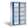 C+P Schiebetürenschrank Acurado, H1950xB1200xT400mm, Front Enzianblau, Korpus Lichtgrau (2049-055)