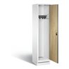 C+P Garderobenschrank Evolo, H1800xB420xT500mm, Front Dekor Eiche Sereno, Korpus Verkehrsweiß (48020-12)