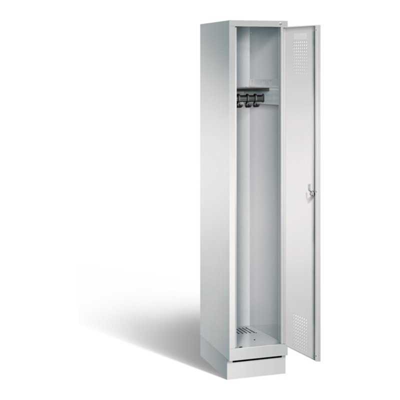 C+P Garderobenschrank Evolo, H1800xB320xT500mm, Front Lichtgrau, Korpus Lichtgrau (48020-10)