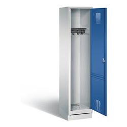 C+P Garderobenschrank Evolo, H1800xB420xT500mm, Front Enzianblau, Korpus Lichtgrau (48020-12)