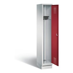C+P Garderobenschrank Evolo, H1800xB320xT500mm, Front Rubinrot, Korpus Lichtgrau (48020-10)
