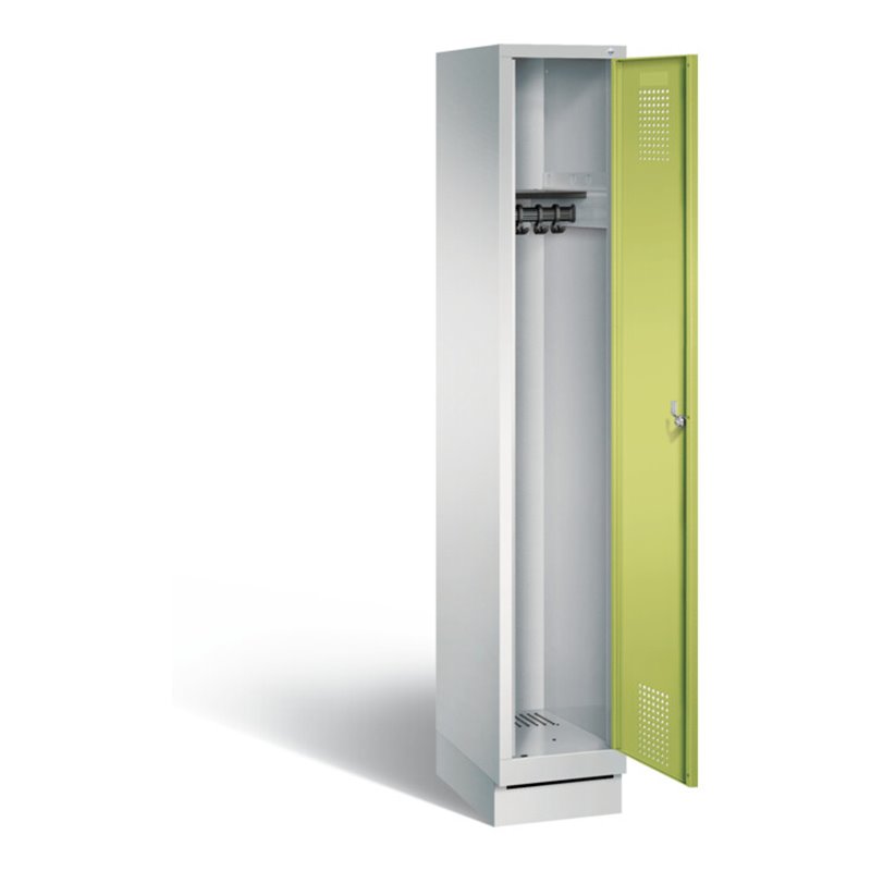 C+P Garderobenschrank Evolo, H1800xB320xT500mm, Front Viridingrün, Korpus Lichtgrau (48020-10)