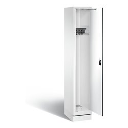C+P Garderobenschrank Evolo, H1800xB320xT500mm, Front Dekor Weiß, Korpus Verkehrsweiß (48020-10)