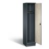 C+P Garderobenschrank Evolo, H1800xB420xT500mm, Front Dekor Sen-Esche, Korpus Anthrazitgrau (48020-12)