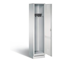 C+P Garderobenschrank Evolo, H1800xB420xT500mm, Front Lichtgrau, Korpus Lichtgrau (48020-12)