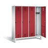 C+P Garderobenschrank Evolo, H1850xB1590xT500mm, Front Rubinrot, Korpus Lichtgrau (48010-42)