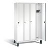 C+P Garderobenschrank Evolo, H1850xB1190xT500mm, Front Dekor Weiß, Korpus Verkehrsweiß (48010-40)