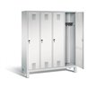 C+P Garderobenschrank Evolo, H1850xB1590xT500mm, Front Lichtgrau, Korpus Lichtgrau (48010-42)